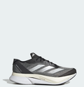 Black & Gray Mesh Three-Stripe Running Sneakers