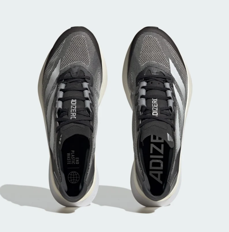 Black & Gray Mesh Three-Stripe Running Sneakers