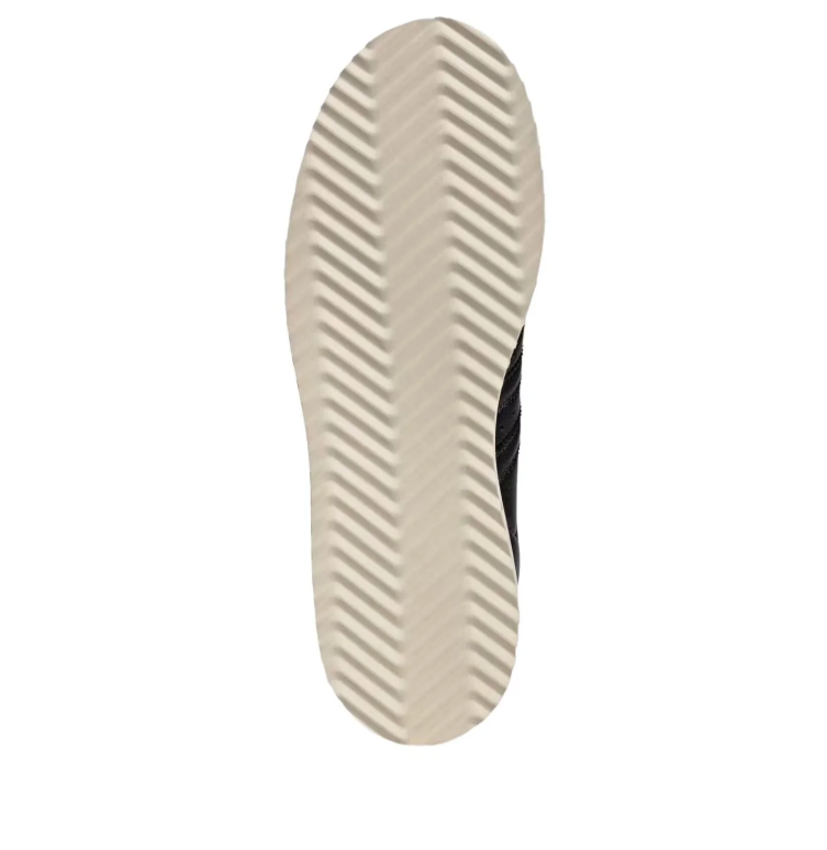 Black Shell-Toe Low-Top Sneakers with Cream Sole
