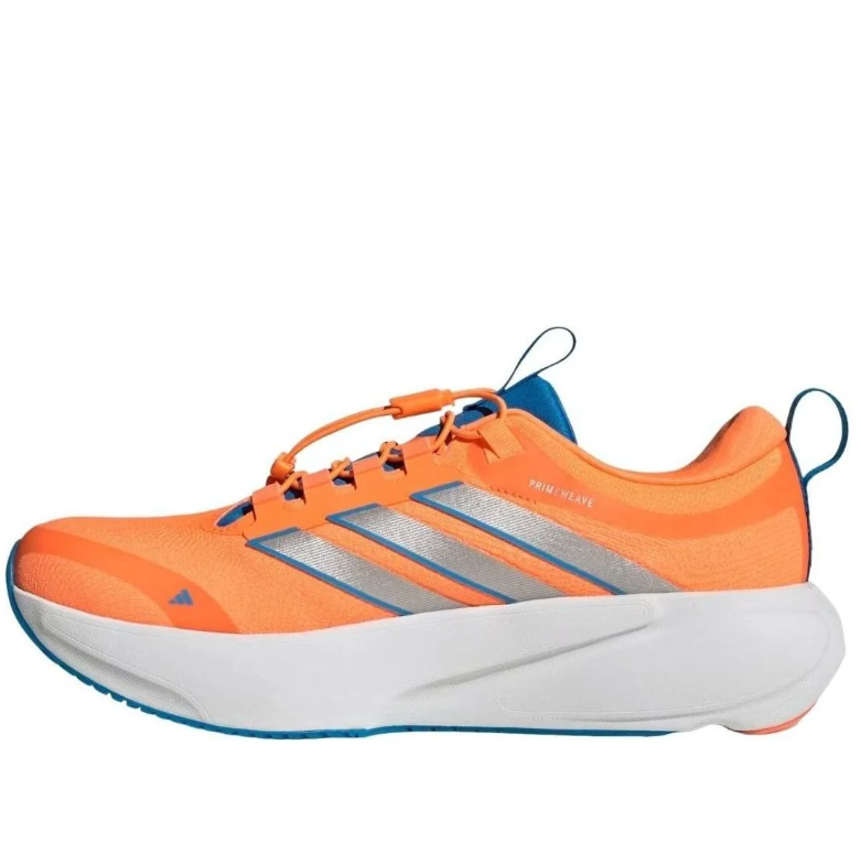Orange & Teal Running Sneakers with Silver Stripes