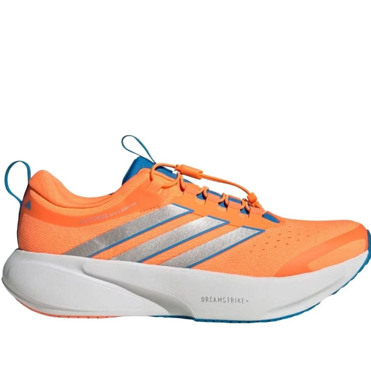 Orange & Teal Running Sneakers with Silver Stripes