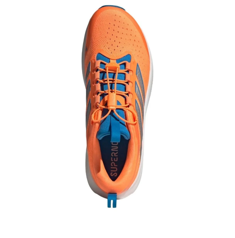 Orange & Teal Running Sneakers with Silver Stripes