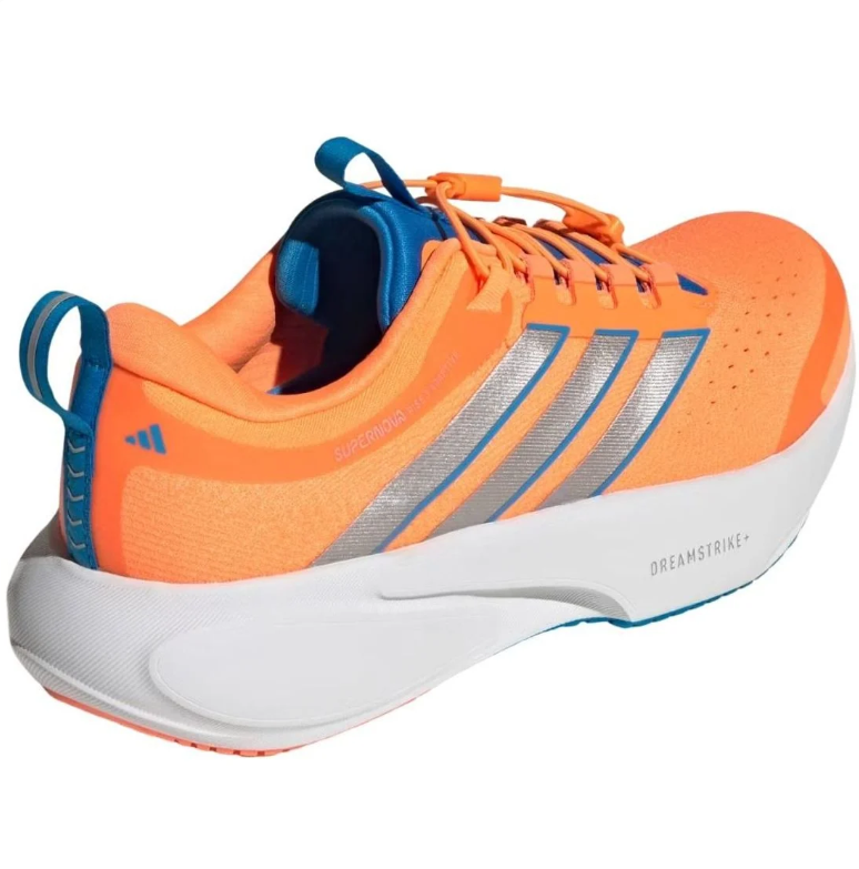 Orange & Teal Running Sneakers with Silver Stripes