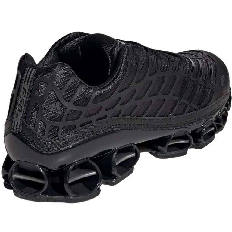 All-Black Mesh Sneakers with Open-Frame Sole