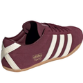 Burgundy & Cream Three-Stripe Slim Low-Top Sneakers