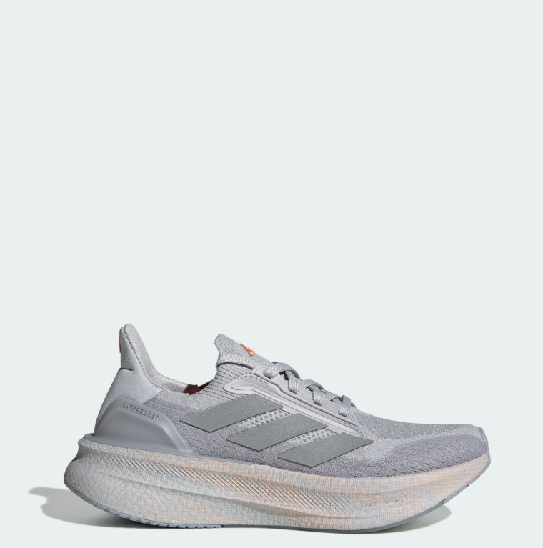 Light Gray Mesh Running Sneakers with Reflective-Look Stripes