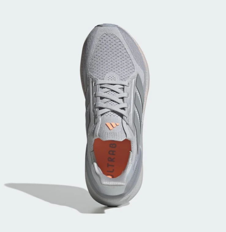 Light Gray Mesh Running Sneakers with Reflective-Look Stripes