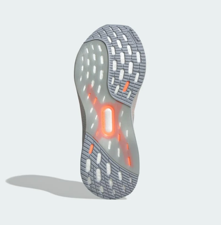 Light Gray Mesh Running Sneakers with Reflective-Look Stripes