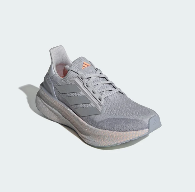 Light Gray Mesh Running Sneakers with Reflective-Look Stripes