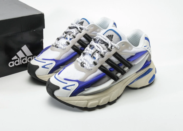 Chunky Layered Sneakers in Black & Red or White & Blue
