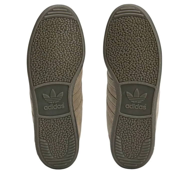 Beige Moc-Toe Low-Top Sneakers with Tonal Stripes