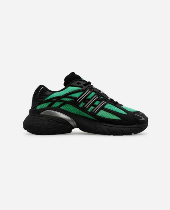 Black & Mint Green Mesh Sneakers with Chunky Sculpted Sole