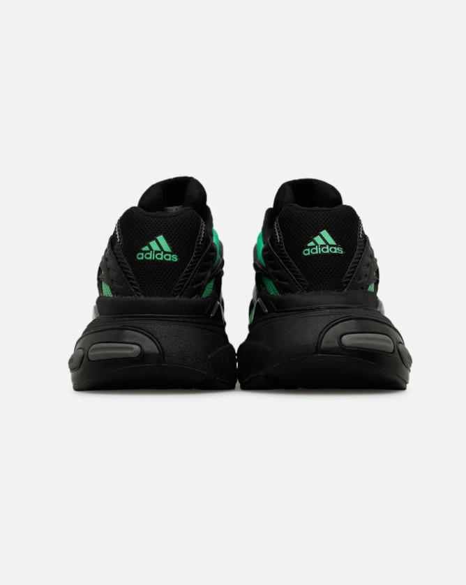 Black & Mint Green Mesh Sneakers with Chunky Sculpted Sole
