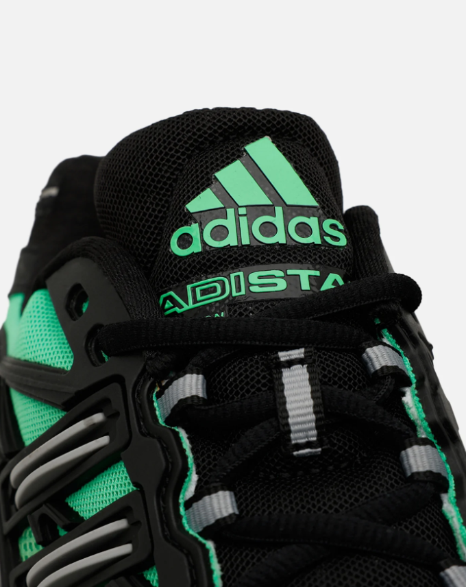 Black & Mint Green Mesh Sneakers with Chunky Sculpted Sole