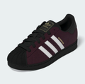 Burgundy & White Low-Top Shell-Toe Sneakers with Black Sole