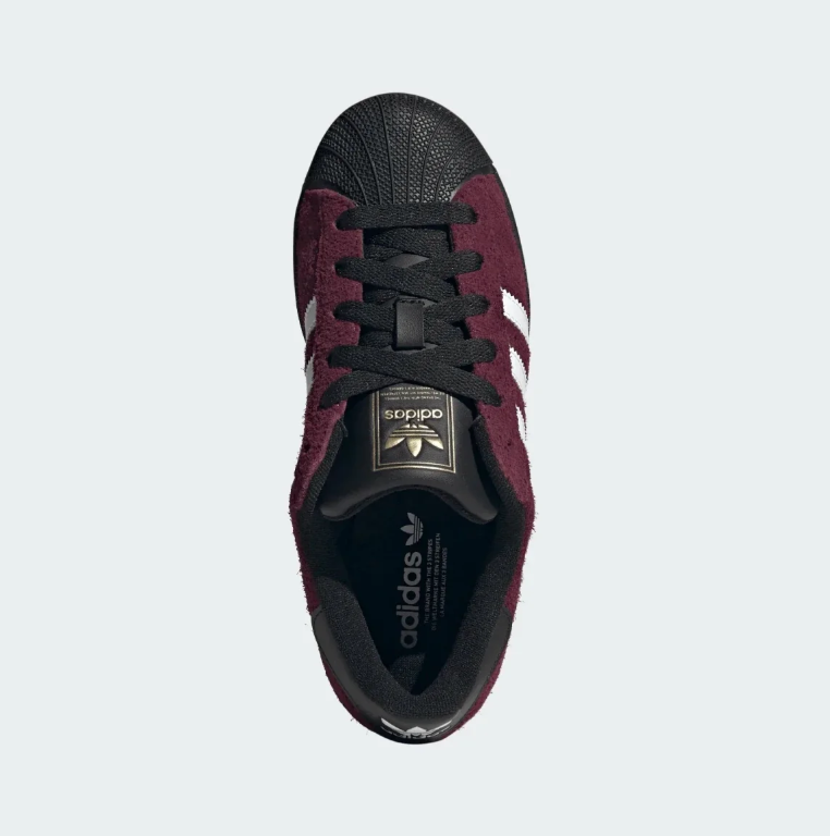 Burgundy & White Low-Top Shell-Toe Sneakers with Black Sole
