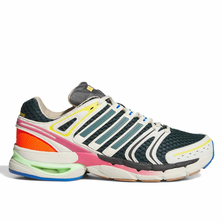 Multicolor Retro Mesh Sneakers with Sculpted Sole