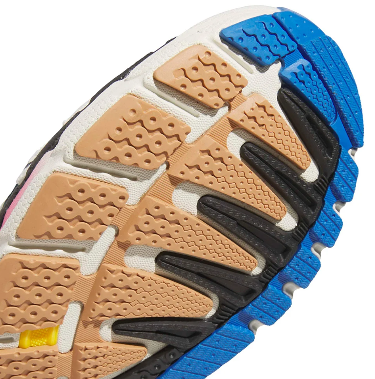 Multicolor Retro Mesh Sneakers with Sculpted Sole