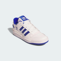 White & Royal Blue Retro Court Sneakers