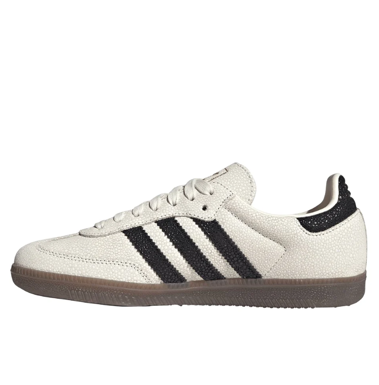 Cream & Black Retro Low-Top Sneakers with Gum Sole