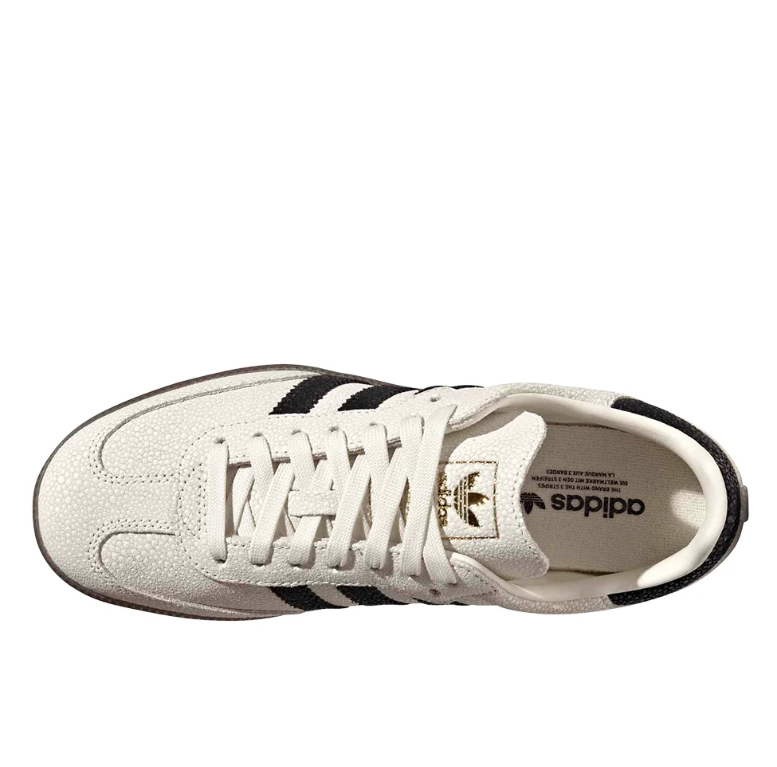 Cream & Black Retro Low-Top Sneakers with Gum Sole