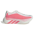 White Chunky Running-Style Sneakers with Pink or Gray Panels