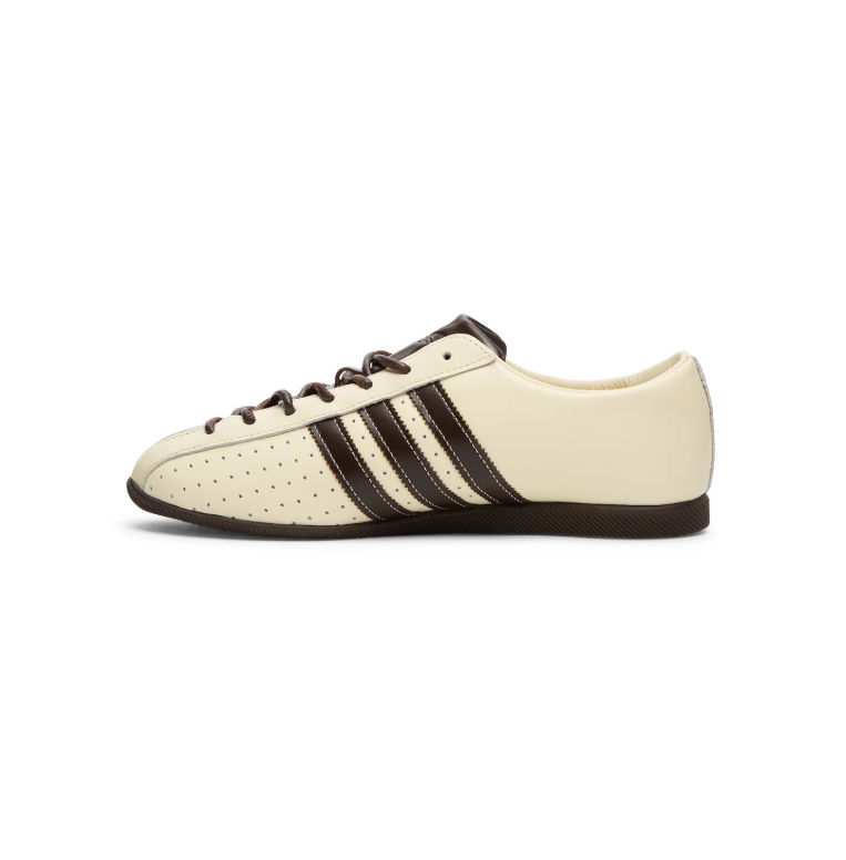Cream & Dark Brown Slim Retro Sneakers