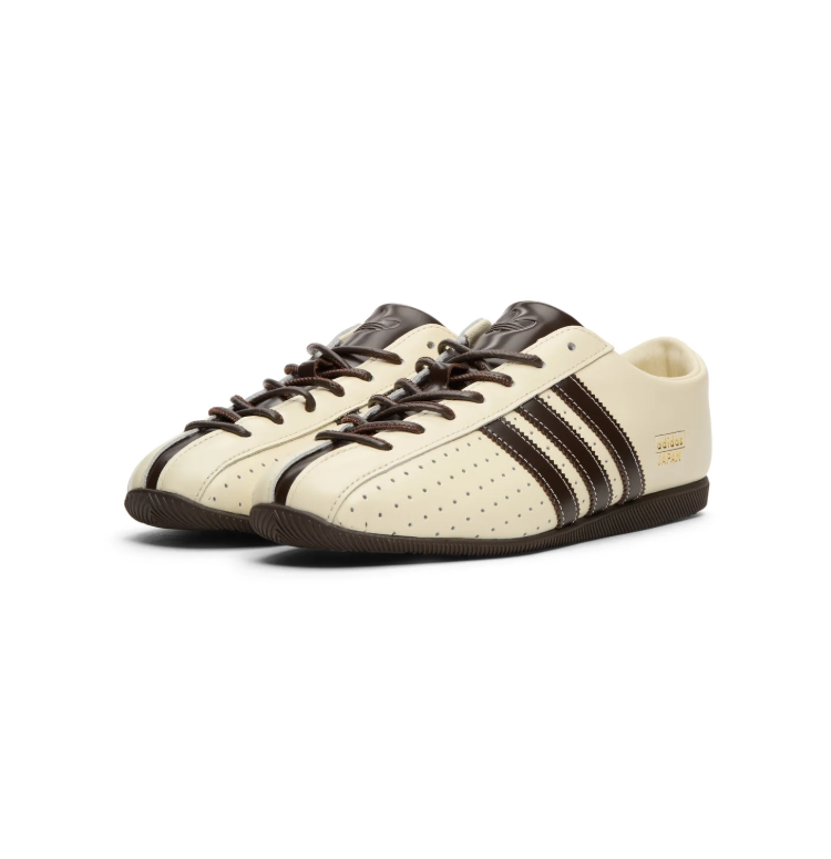 Cream & Dark Brown Slim Retro Sneakers