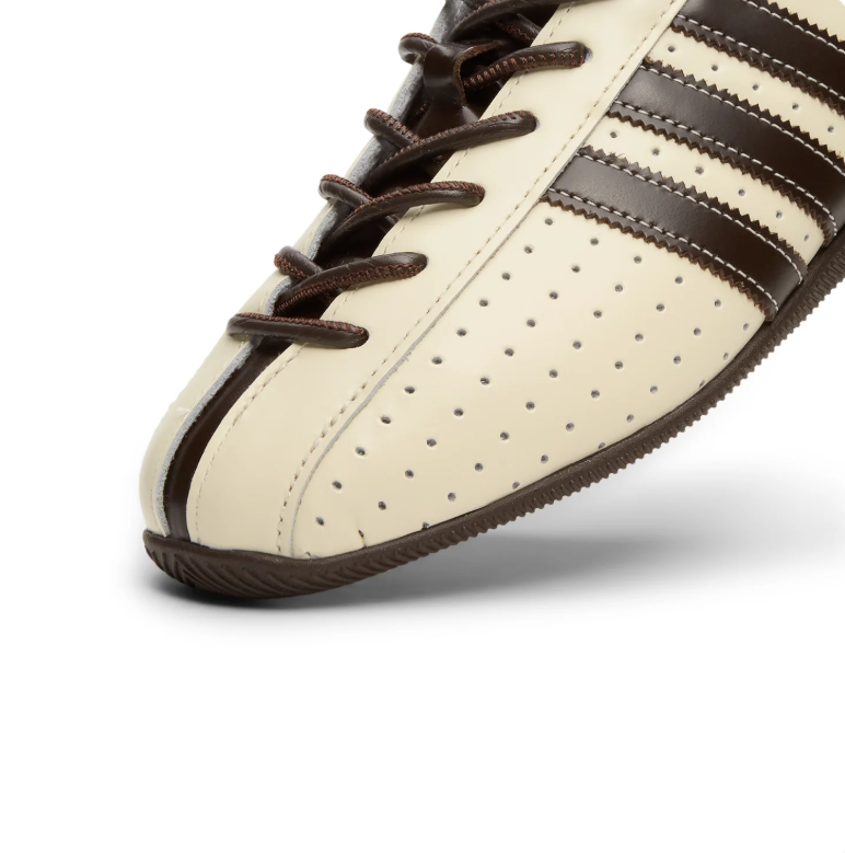 Cream & Dark Brown Slim Retro Sneakers