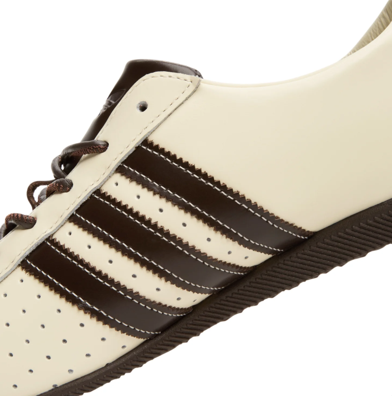 Cream & Dark Brown Slim Retro Sneakers