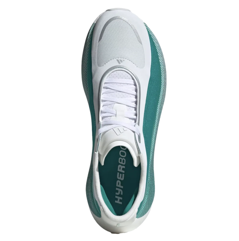 White & Teal Chunky Running-Style Sneakers