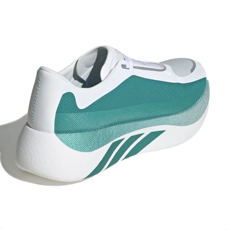 White & Teal Chunky Running-Style Sneakers