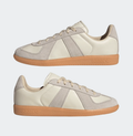 Cream & Light Gray Retro Low-Top Sneakers with Gum Sole