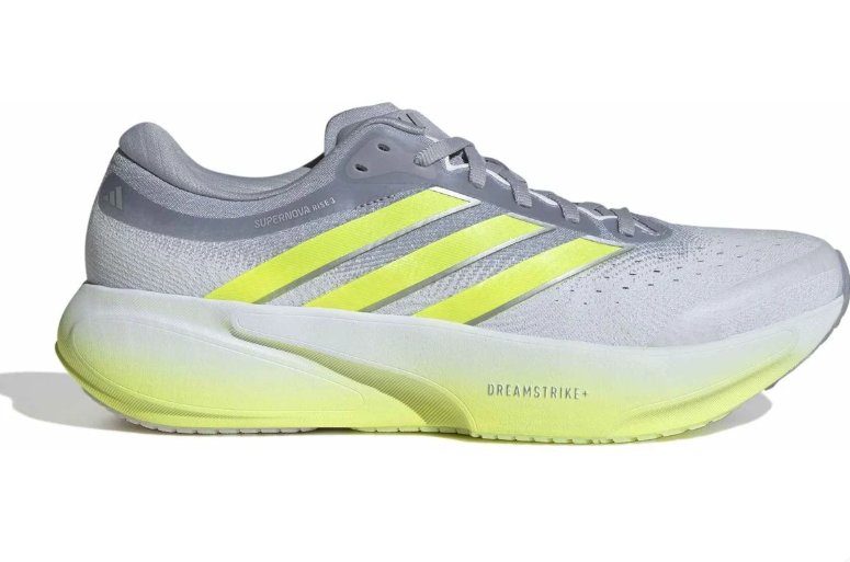 Light Gray & Neon Yellow Running-Style Sneakers
