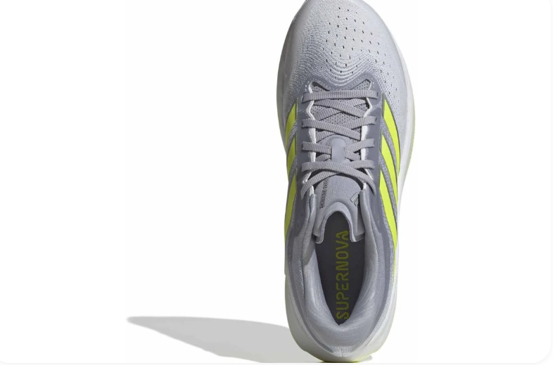Light Gray & Neon Yellow Running-Style Sneakers