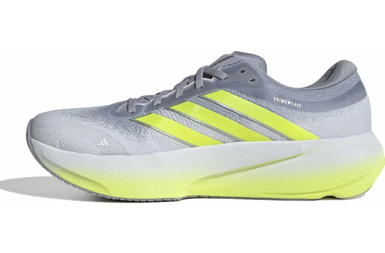 Light Gray & Neon Yellow Running-Style Sneakers