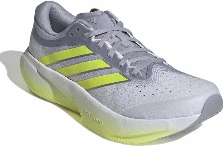 Light Gray & Neon Yellow Running-Style Sneakers