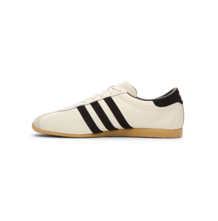 Cream & Black Slim Retro Sneakers with Tan Gum Sole