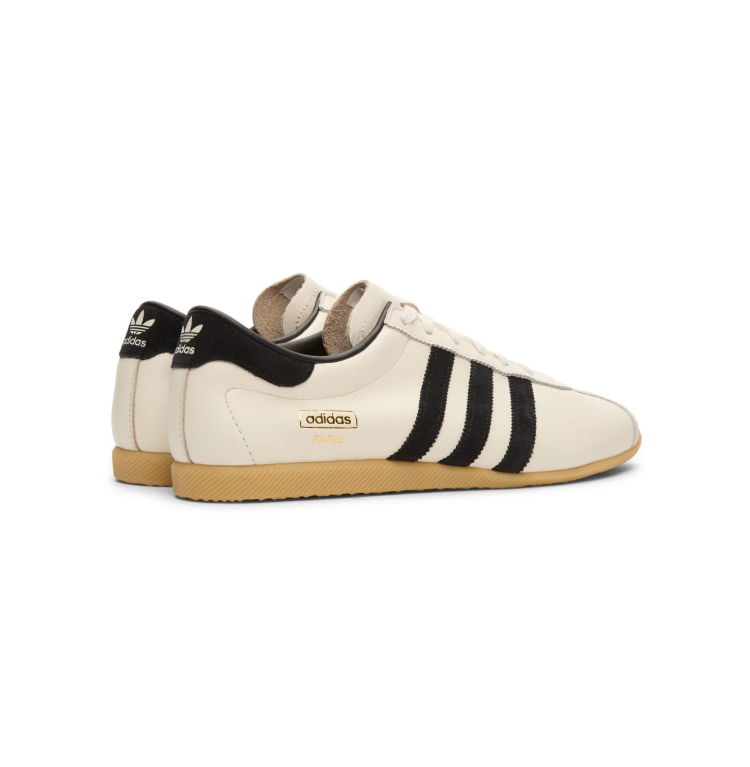 Cream & Black Slim Retro Sneakers with Tan Gum Sole