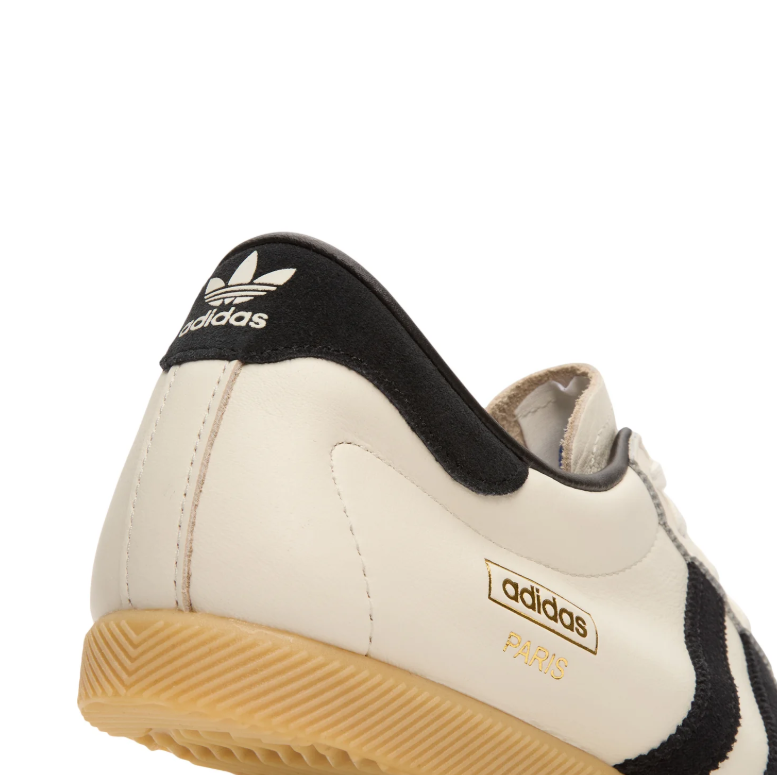 Cream & Black Slim Retro Sneakers with Tan Gum Sole