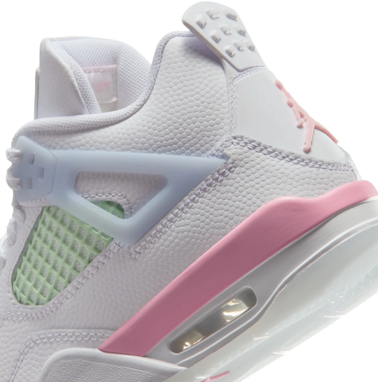 White Mid-Top Sneakers with Mint Green, Pale Blue & Pink Accents