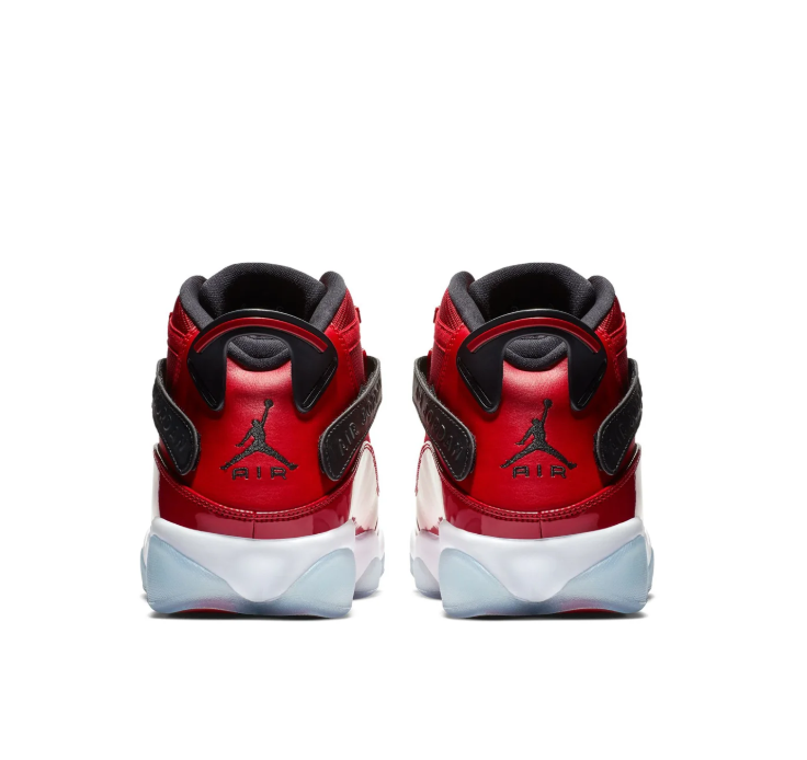 Glossy Red High-Top Sneakers with Black Straps & Icy Outsole