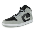 Black & Light Gray Mid-Top Court Sneakers