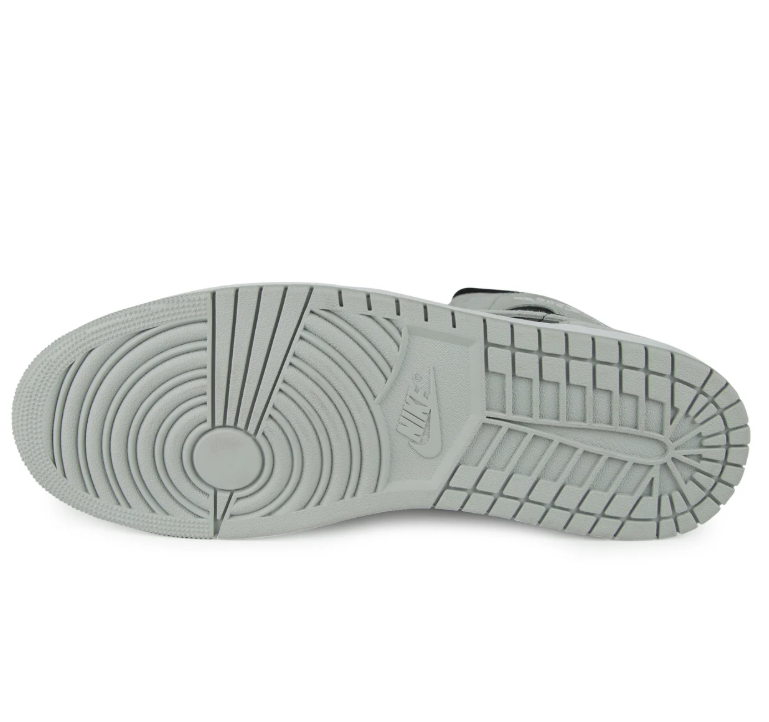 Black & Light Gray Mid-Top Court Sneakers