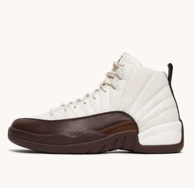 Cream & Dark Brown High-Top Sneakers with Crackle-Effect Panels