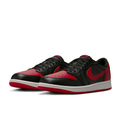 Black & Red Low-Top Court Sneakers with Off-White Midsole