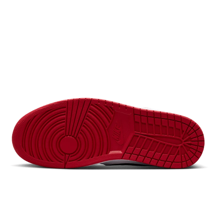 White & Red Patterned Low-Top Sneakers with Gold-Tone Details