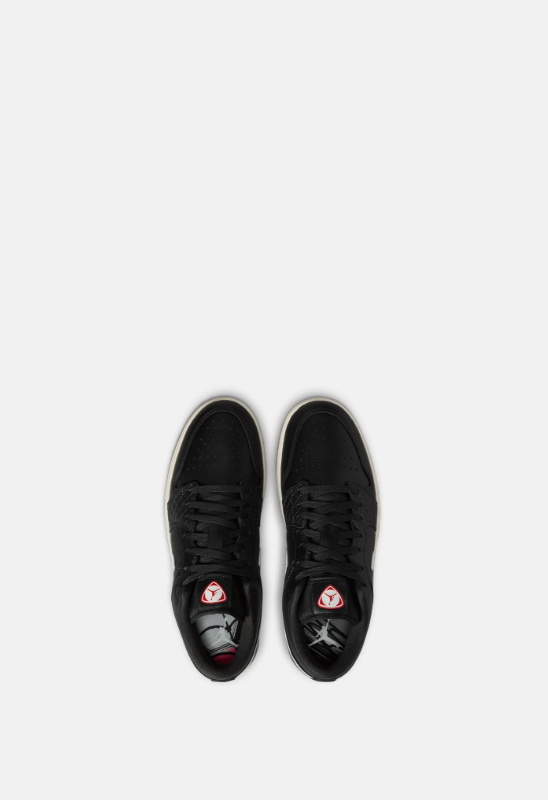 Black & White Low-Top Sneakers with Brown Gum Sole