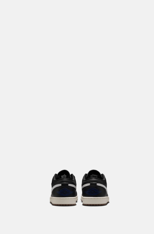 Black & White Low-Top Sneakers with Brown Gum Sole