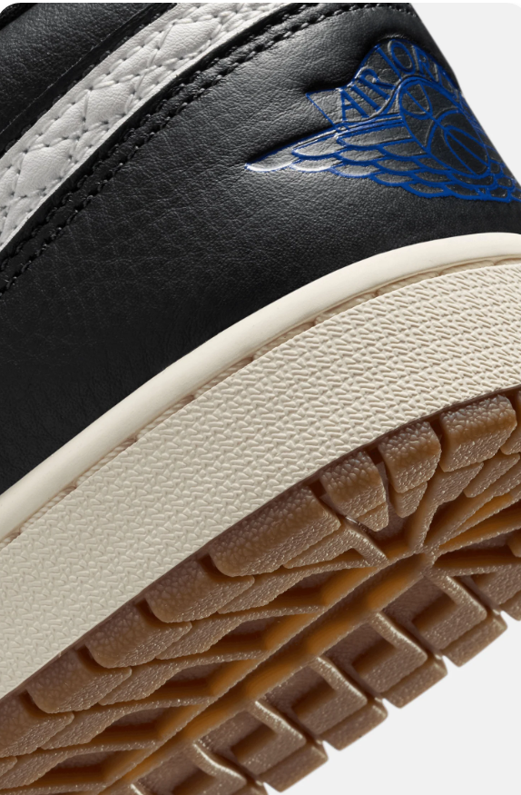 Black & White Low-Top Sneakers with Brown Gum Sole
